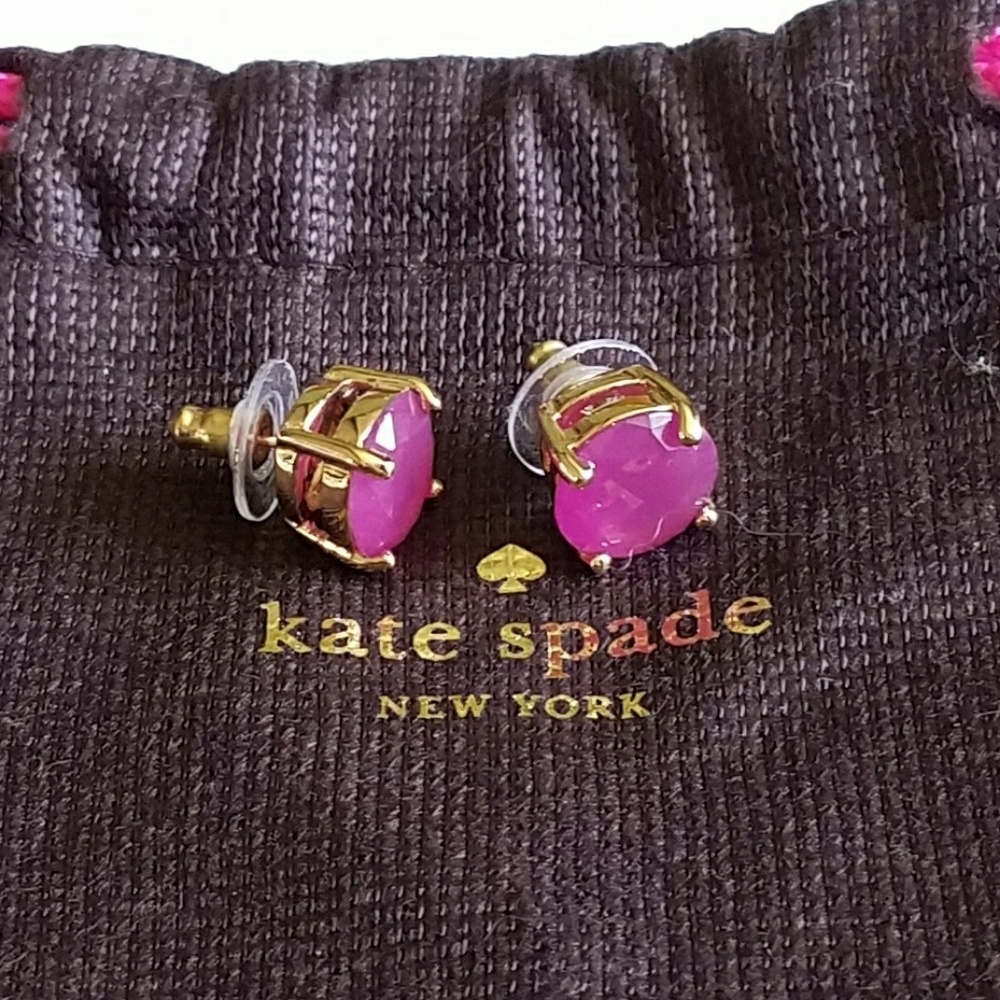 Kate Spade EUC Fuschia Gumdrop Stud Earrings